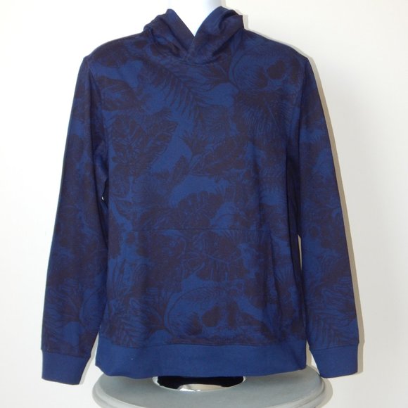 NWT Men’s ROBERT GRAHAM Tropic Thunder Hooded Pullover Sweatshirt Navy - Picture 4 of 8